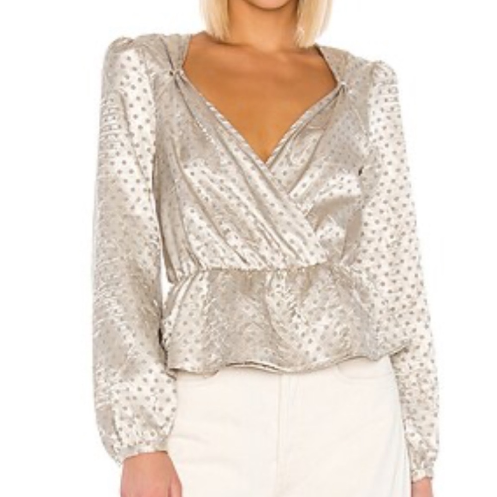LPA Pinched Shoulder Top in Dusty Gold